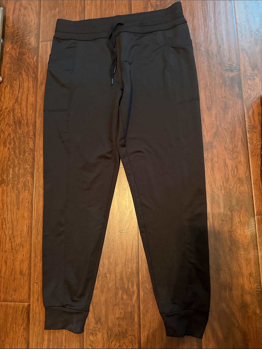 32 Degrees Black Womens Jogger Sweatpants with Drawstring
